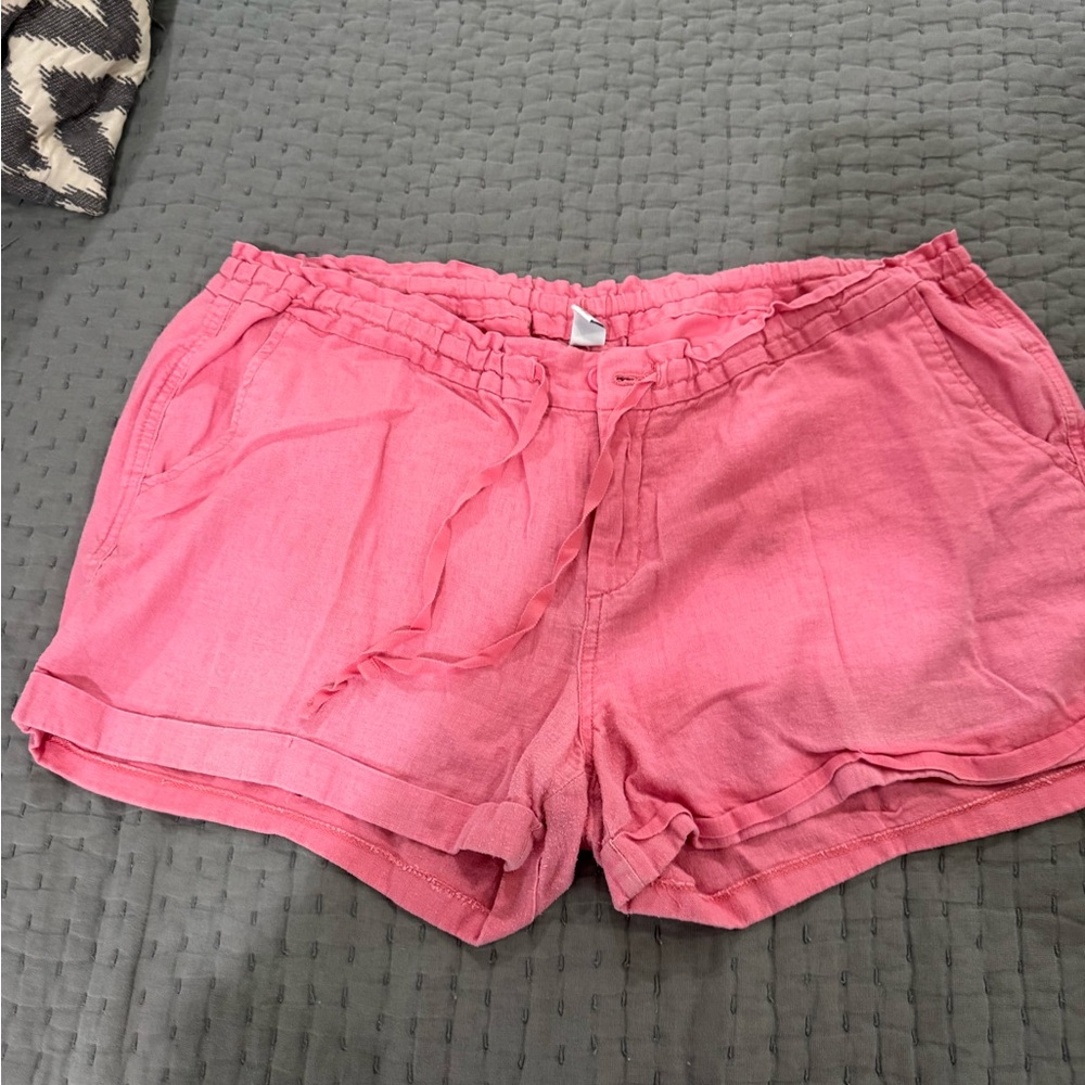 Old Navy Pink Drawstring linen blend Shorts